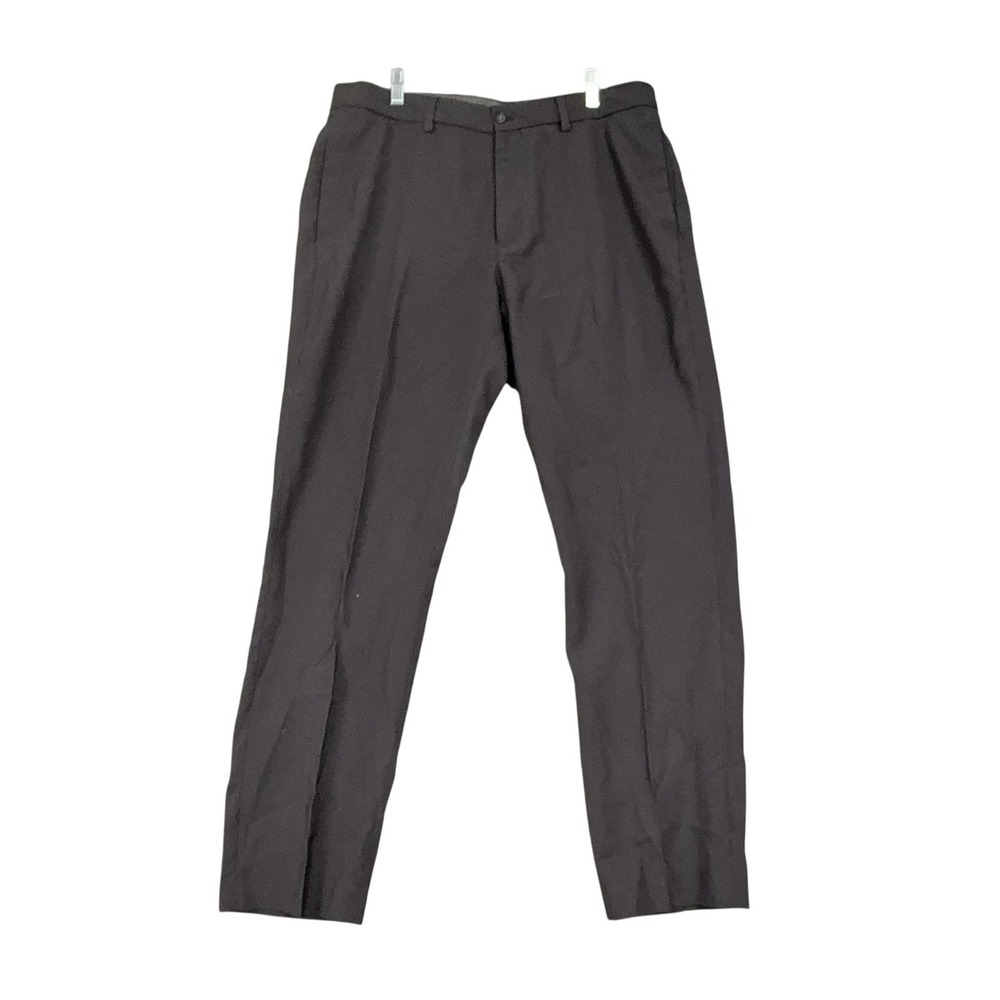 DKNY Dress Pants Mens 34x30 Black Slim Fit Stretch Flat Front Tapered Leg